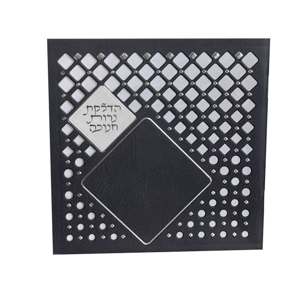 ⁦סדר חנוכה - דגם מעוין שחור⁩ – תמונה ⁦2⁩