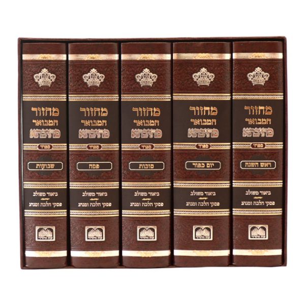⁦סט 5 מחזורים מתיבתא סקאי (17 ס"מ) ספרד⁩ – תמונה ⁦2⁩