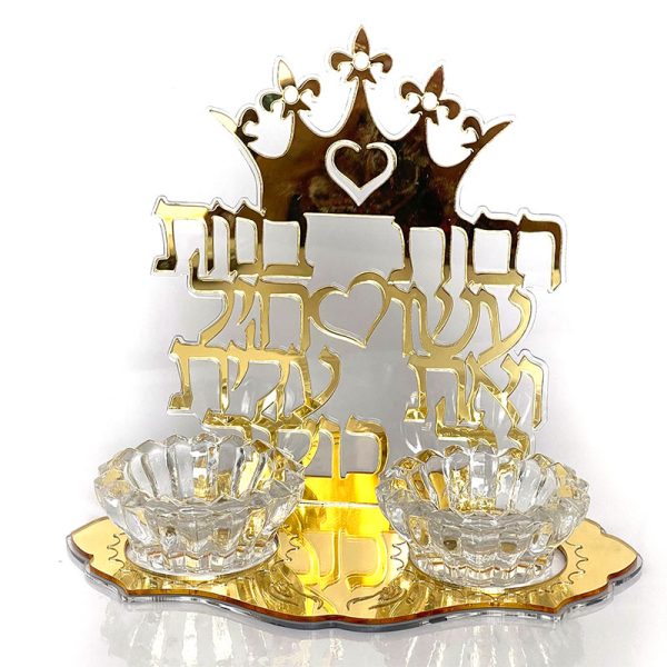 פמוטים לשבת - דגם אשת חיל