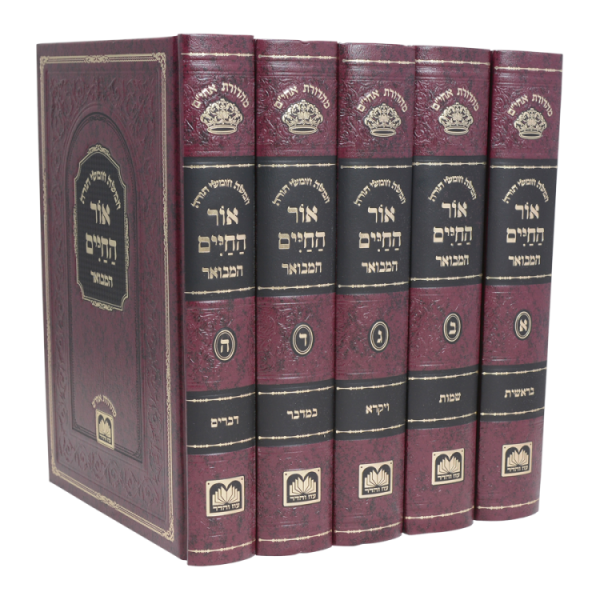 ⁦סט אור החיים המבואר (5 כרכים)  / עוז והדר⁩ – תמונה ⁦2⁩