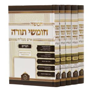 חמישה חומשי תורה איש מצליח רש"י בכתב מרובע עם תפילת שחרית ומוסף