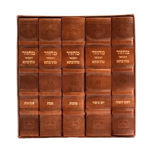 סט 5 מחזורים מתיבתא דמוי עור | 21 ס"מ | ספרד