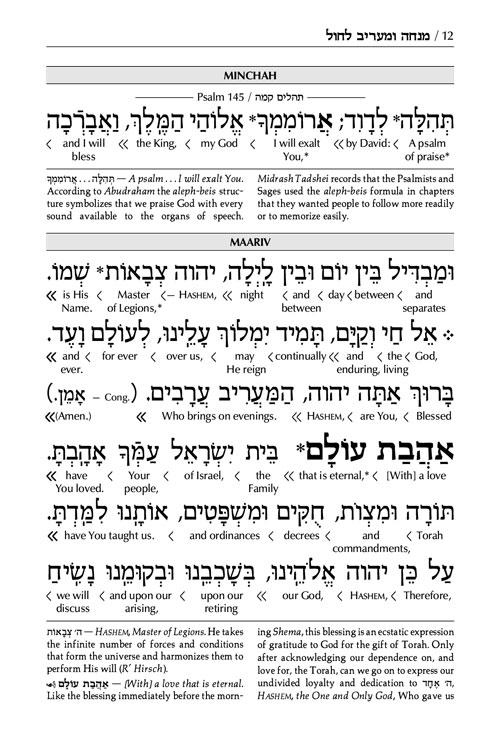 Schottenstein Ed Interlinear Minchah / Maariv – Sefard – Leatherette Cover – תמונה 4