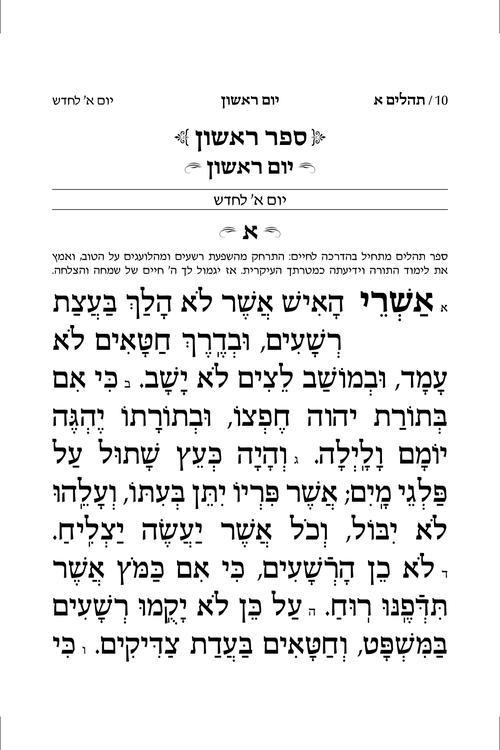 Pocket Size Hebrew Only, Large Type Tehillim with Hebrew Introductions- Hasbani Family Edition – תמונה 2