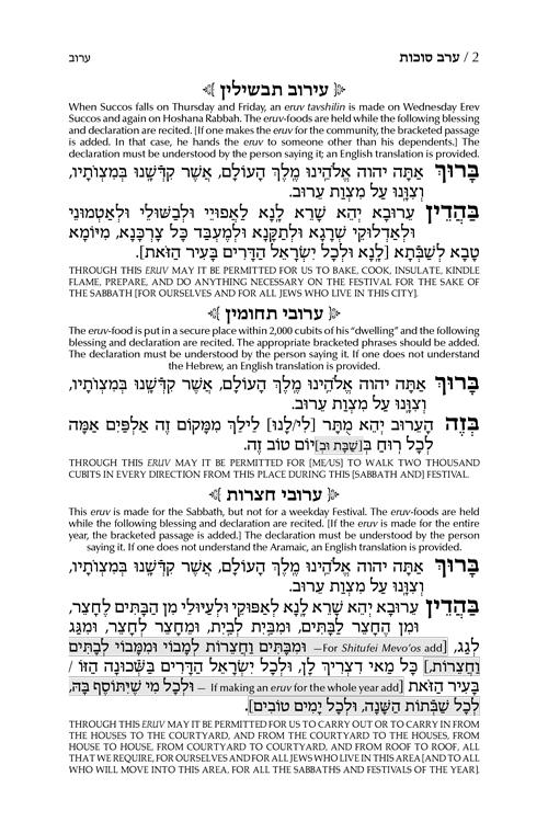 Machzor Succas Avrohom Succos Hebrew-Only Sefard with English Instructions – תמונה 2