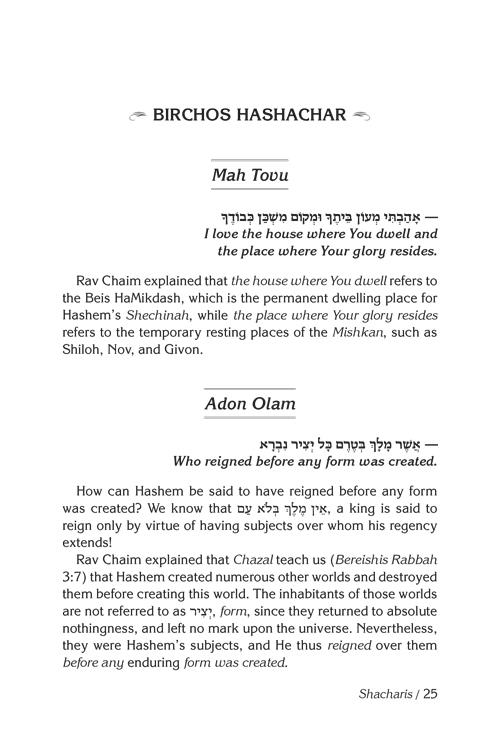 Rav Chaim Kanievsky on Siddur – Shabbos – תמונה 2