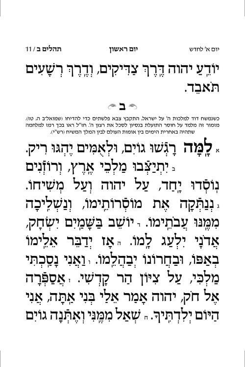 Pocket Size Hebrew Only, Large Type Tehillim with Hebrew Introductions- Hasbani Family Edition – תמונה 3