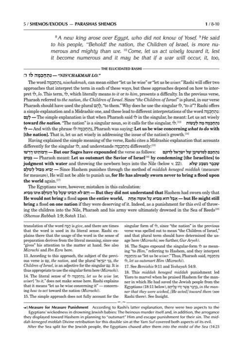 Student Size – Schottenstein Edition The Elucidated Rashi on Chumash – Shemos volume 1: Shemos– Yisro – תמונה 5