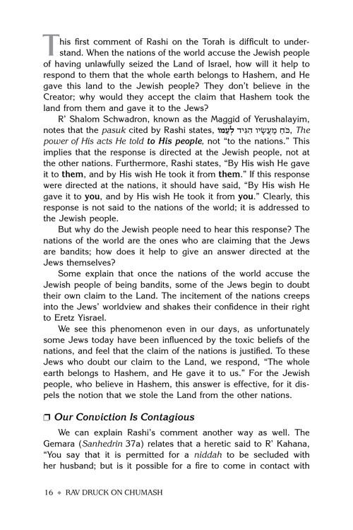 Rav Druck on Chumash – Bereishis – תמונה 3