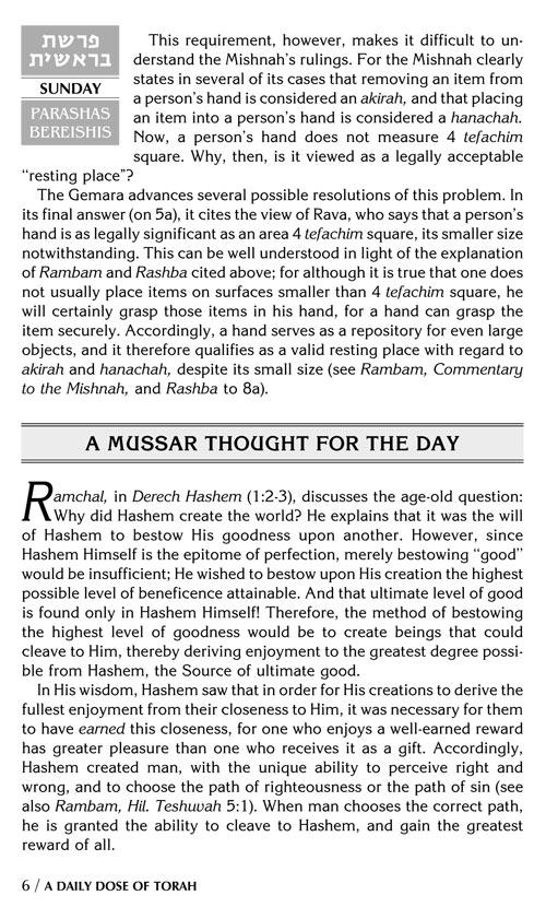 A DAILY DOSE OF TORAH SERIES 1 Vol 01: Weeks of Bereishis through Vayeira – תמונה 6