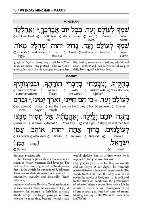 Schottenstein Ed Interlinear Minchah / Maariv – Sefard – Blank White Cover – תמונה 4