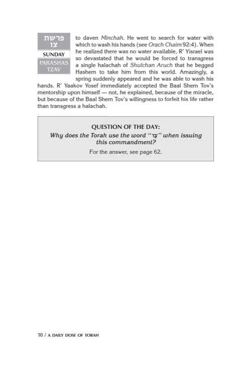 A DAILY DOSE OF TORAH SERIES 2 Vol 07: Weeks of Tzav through Metzorah – תמונה 10