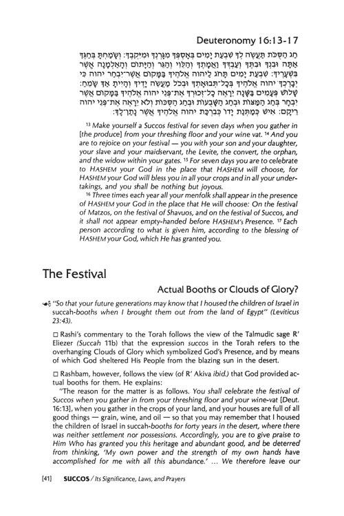 Succos: Its Significance, Laws, And Prayers – תמונה 3