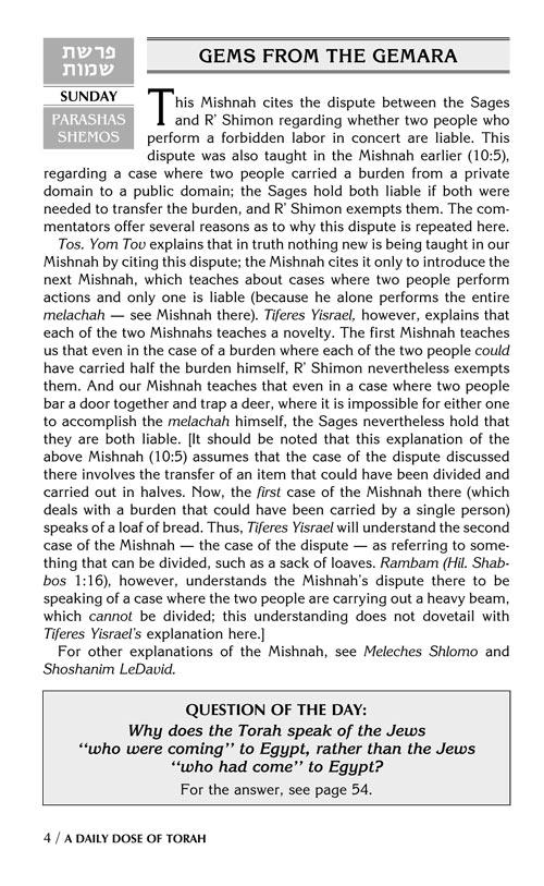 A DAILY DOSE OF TORAH SERIES 1 Vol 04: Weeks of Shemos through Beshalach – תמונה 4