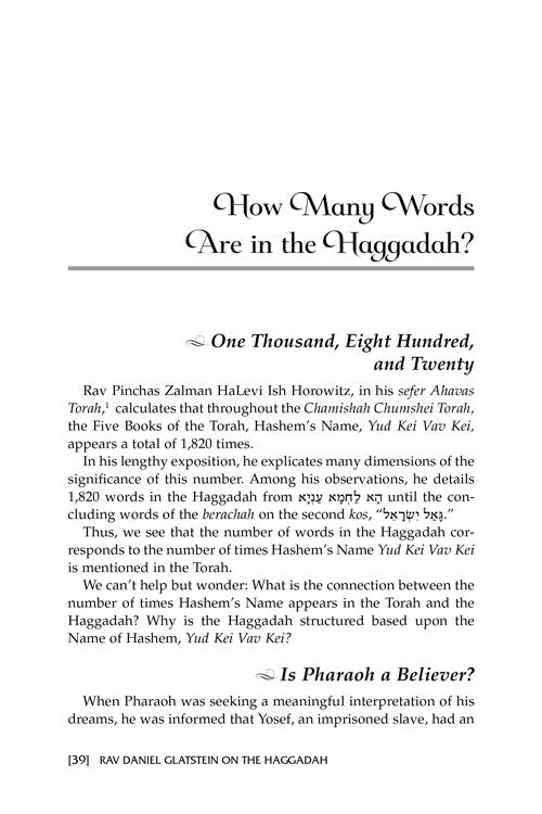Rav Daniel Glatstein on the Haggadah – תמונה 2