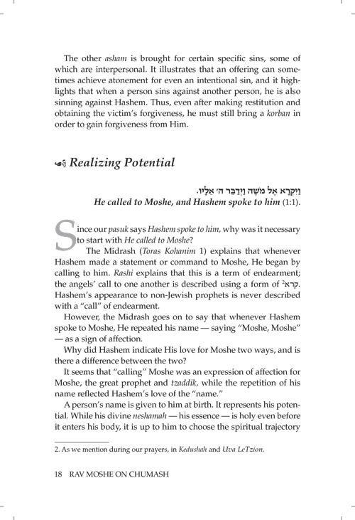 Rav Moshe on Chumash Vol 2 – תמונה 5