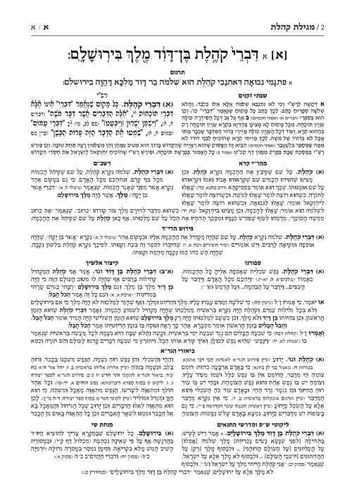 Mid Size Czuker Edition Hebrew Mikra’os Gedolos – Megillas Koheles – תמונה 2