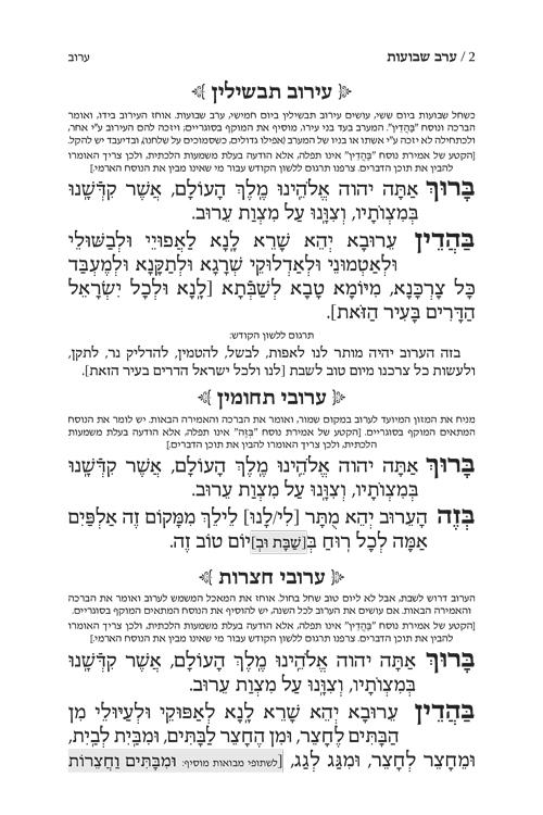 Machzor Zichron Chaim Zev Shavuos – Pocket Size Hebrew Only – Sefard- Hebrew Instructions – תמונה 2