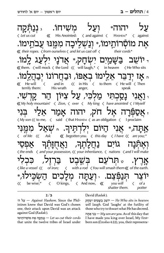 Enlarged Edition Interlinear Tehillim /Psalms The Schottenstein Edition – תמונה 4