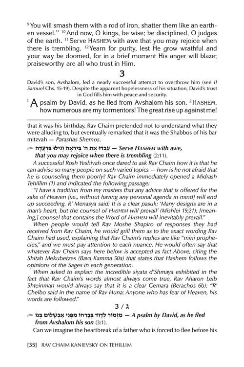 Rav Chaim Kanievsky on Tehillim – Jaffa Family Edition – תמונה 7