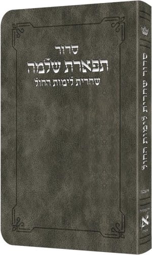 Deluxe Flex All Hebrew Weekday Shacharis Siddur – Hebrew Instructions Ashkenaz Grey