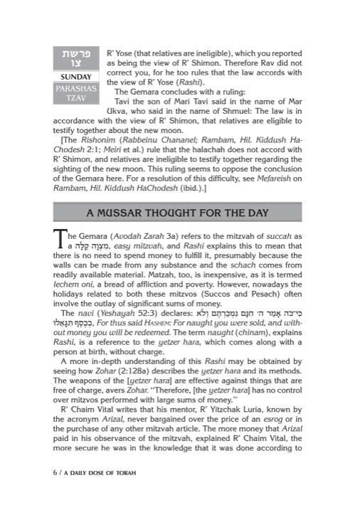 A DAILY DOSE OF TORAH SERIES 2 Vol 07: Weeks of Tzav through Metzorah – תמונה 6
