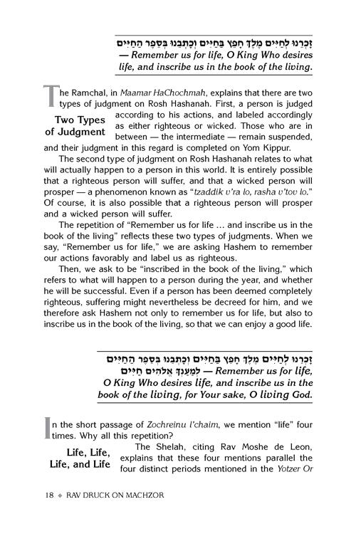 Rav Druck on Machzor – Rosh HaShanah – תמונה 5