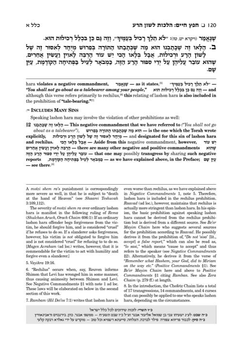 Sefer Chofetz Chaim – Vol 1 – תמונה 5