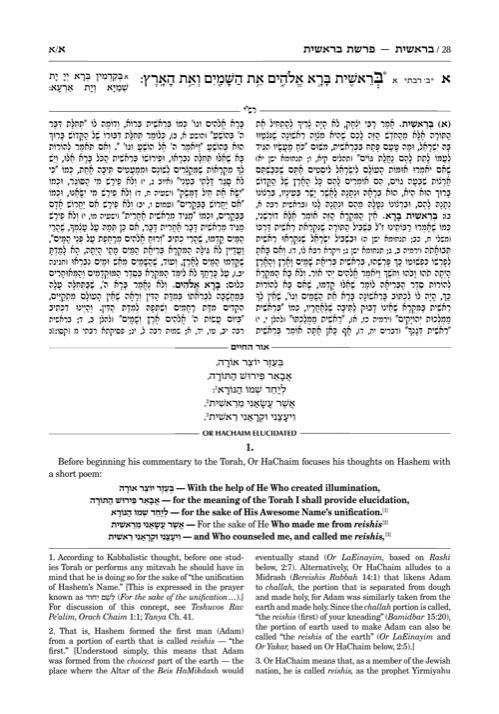 Or HaChaim Bereishis/Genesis Vol. 1: Bereishis – Chayei Sarah – Yaakov and Ilana Melohn Edition – תמונה 2