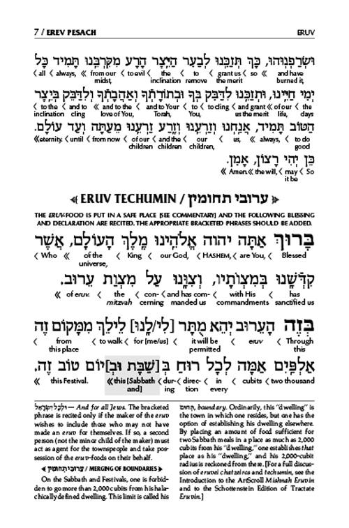 Schottenstein Interlinear Pesach Machzor Full Size Sefard following the Customs of Eretz Yisroel – תמונה 7
