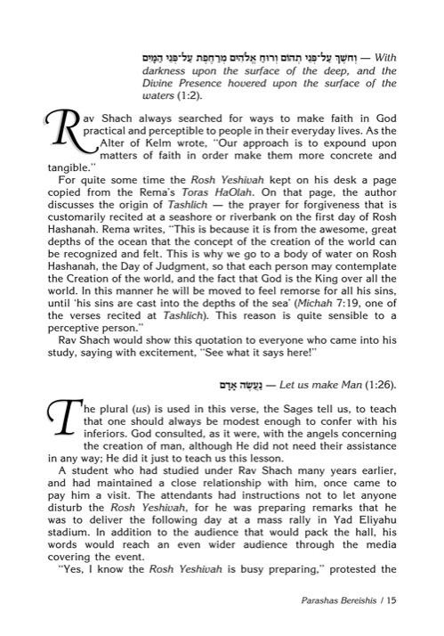 Rav Shach on Chumash – תמונה 4